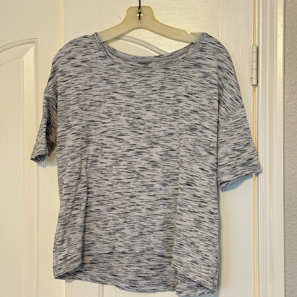 Lululemon Women's Short Sleeve Heathered Knit Top - Gray